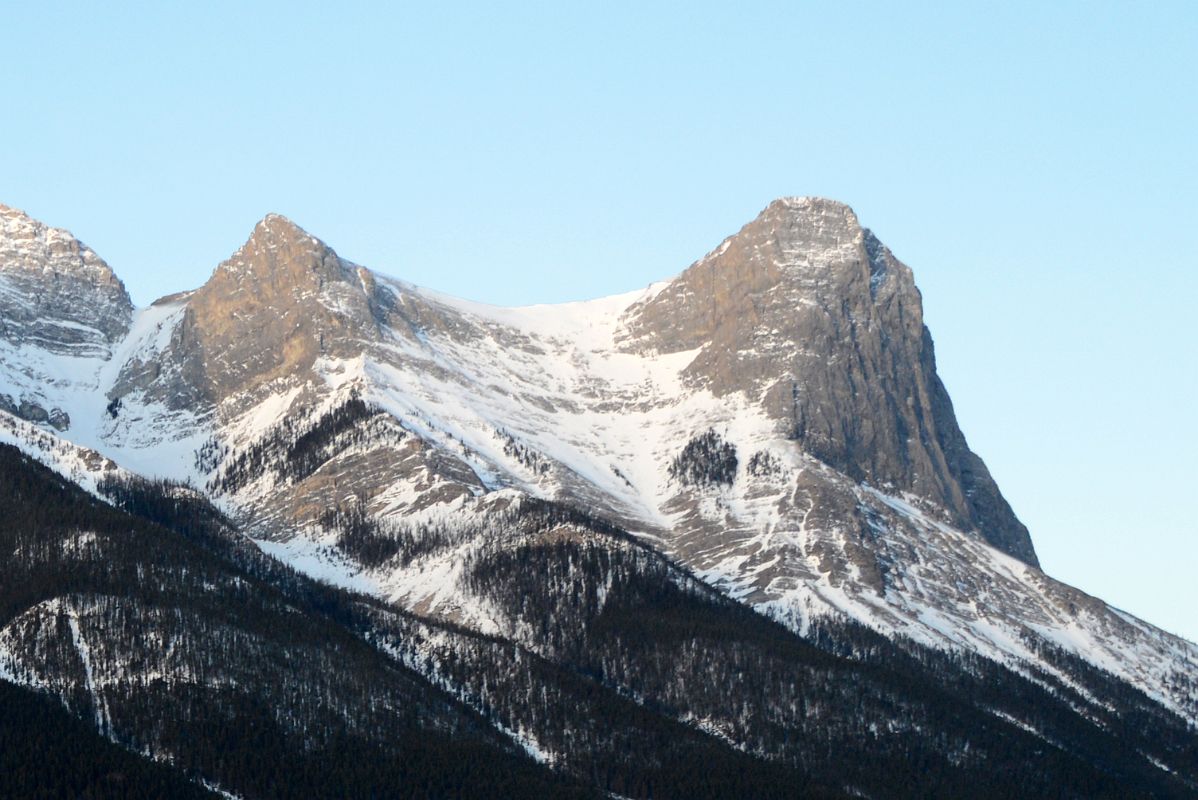 16B Miner-s Peak and Ha Ling Peak From Trans Canada Highway At Canmore